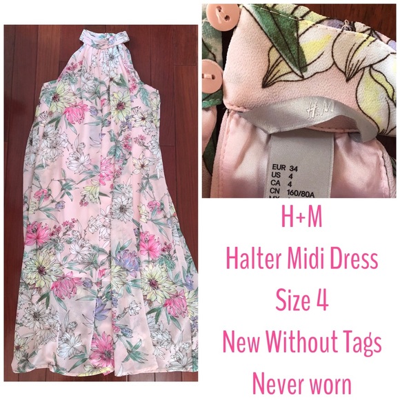 H&M Dresses & Skirts - H+M Halter Floral Midi Dress